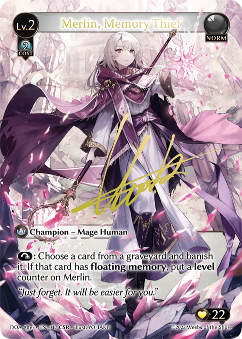 Merlin, Memory Thief CSR